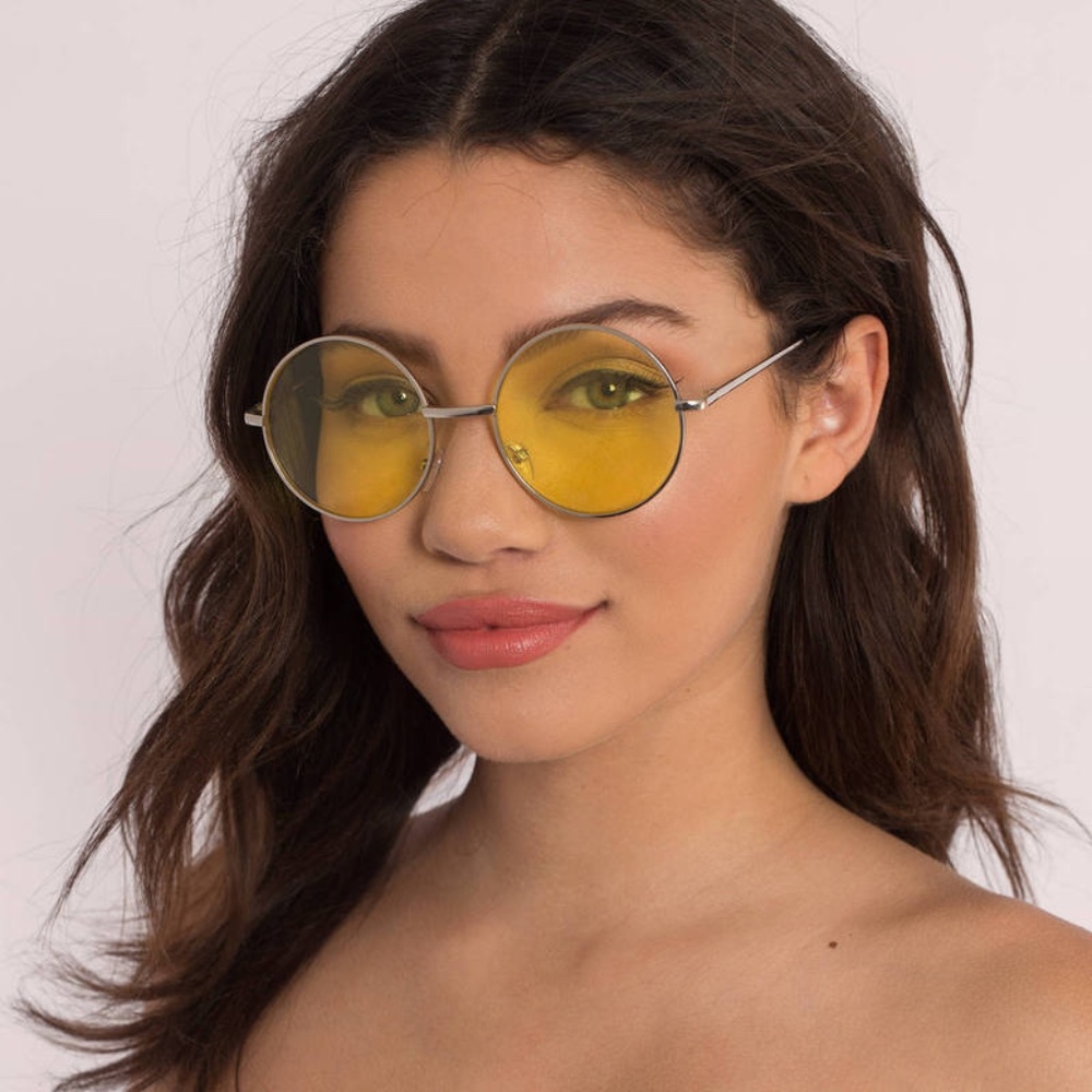 Round Yellow Sunglasses